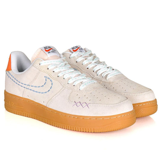 NK 1 Low N7 LV8 Utility Suede Patterned Sneakers - Cream Colored - Obeezi.com