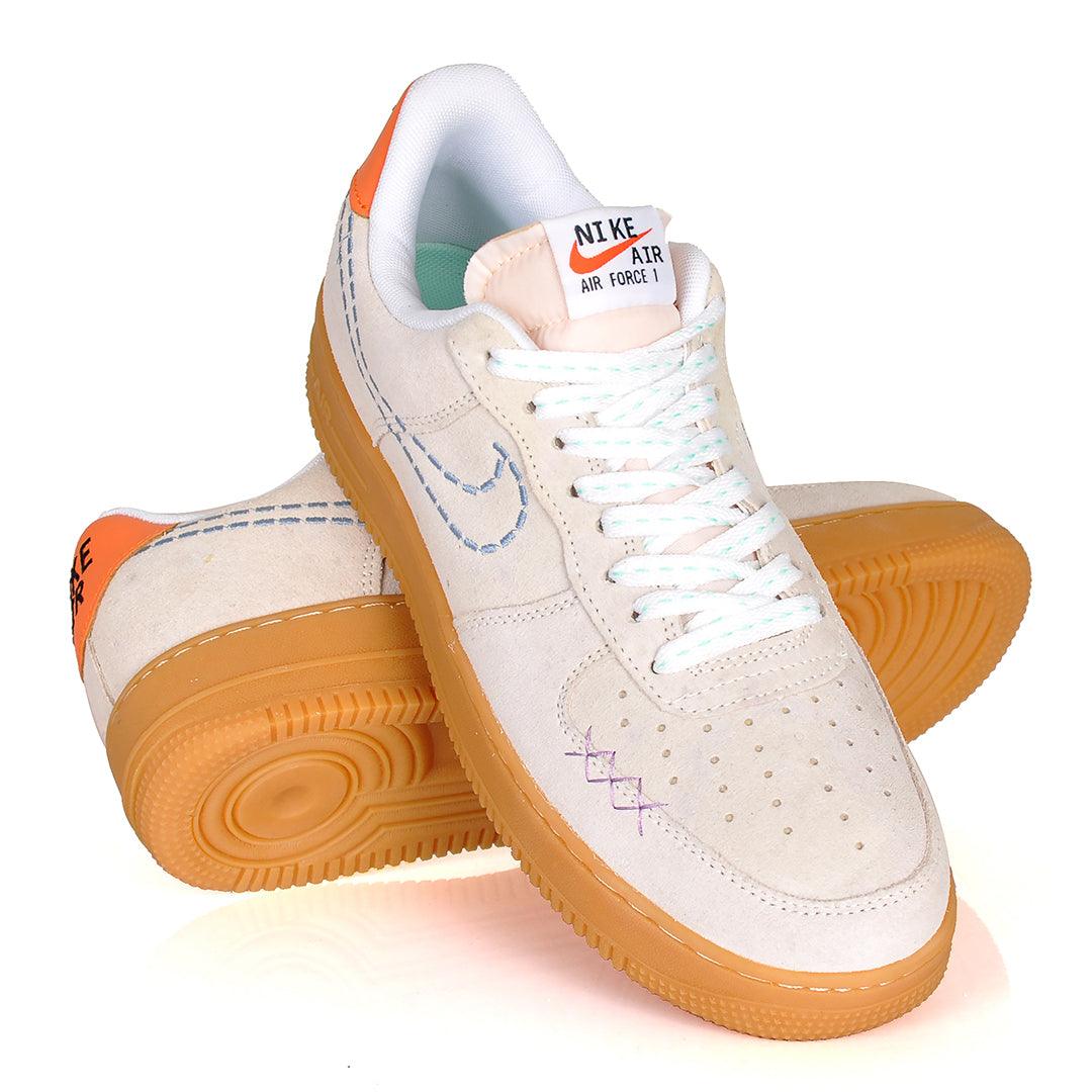 NK 1 Low N7 LV8 Utility Suede Patterned Sneakers - Cream Colored - Obeezi.com