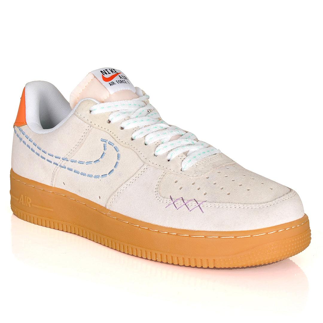 NK 1 Low N7 LV8 Utility Suede Patterned Sneakers - Cream Colored - Obeezi.com