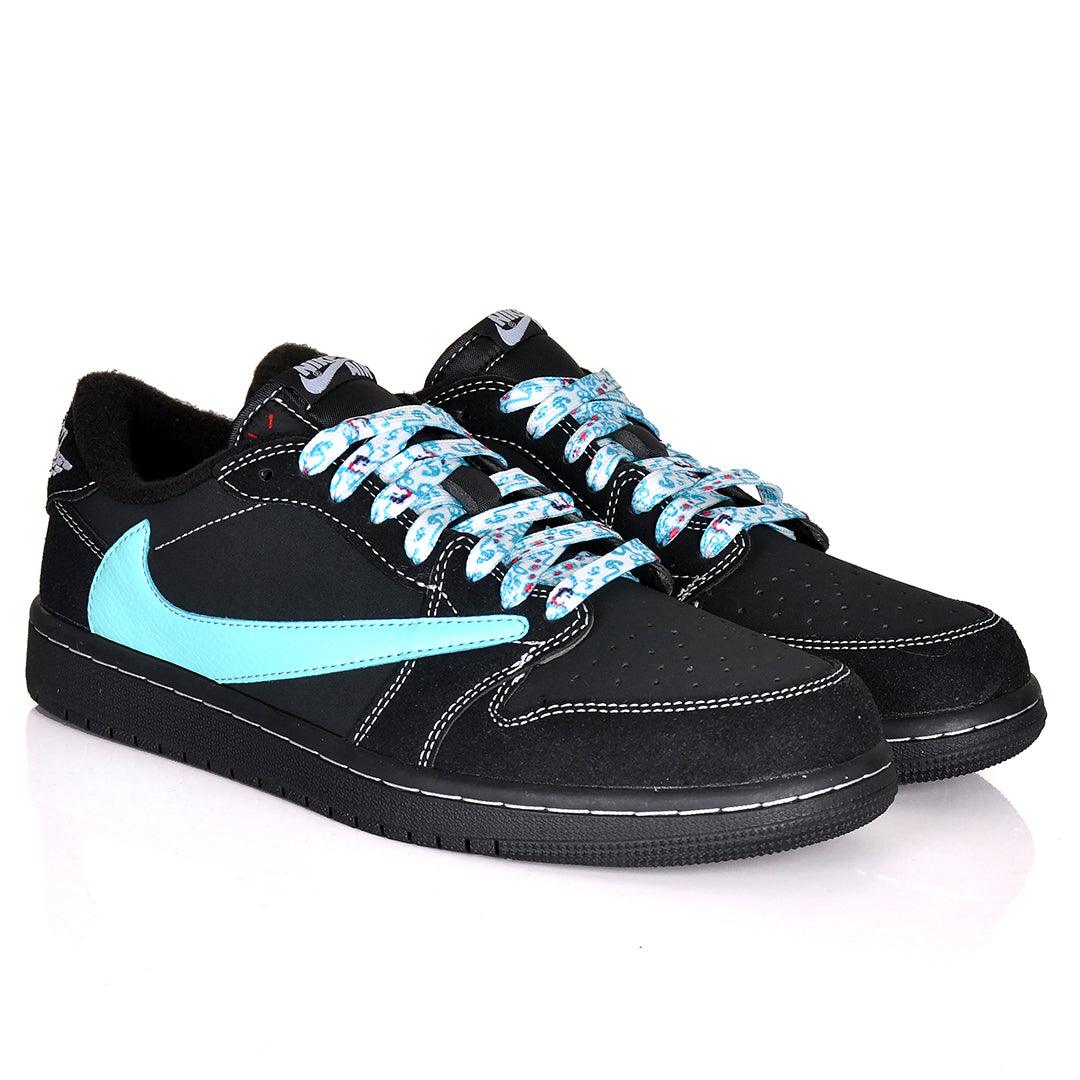 NK 1 Low N7 LV8 Utility Venom Suede Patterned Sneakers - Black Green - Obeezi.com