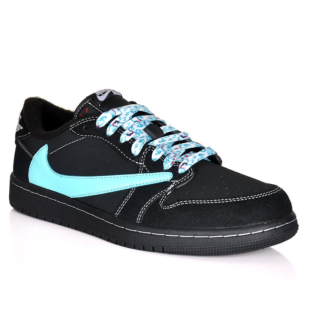 NK 1 Low N7 LV8 Utility Venom Suede Patterned Sneakers - Black Green - Obeezi.com