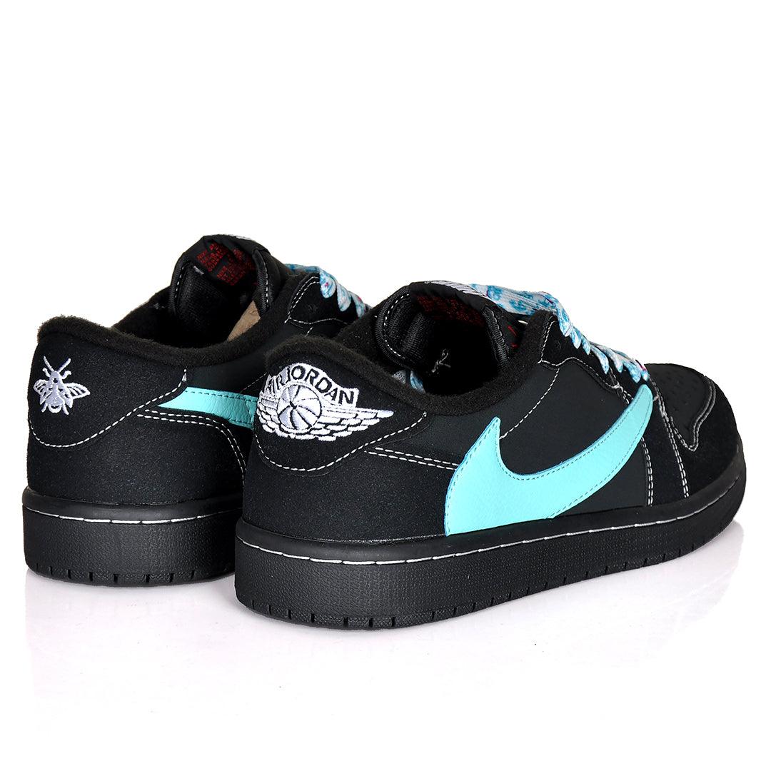 NK 1 Low N7 LV8 Utility Venom Suede Patterned Sneakers - Black Green - Obeezi.com