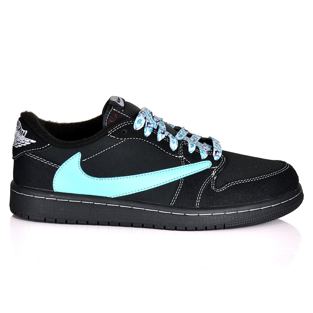 NK 1 Low N7 LV8 Utility Venom Suede Patterned Sneakers - Black Green - Obeezi.com