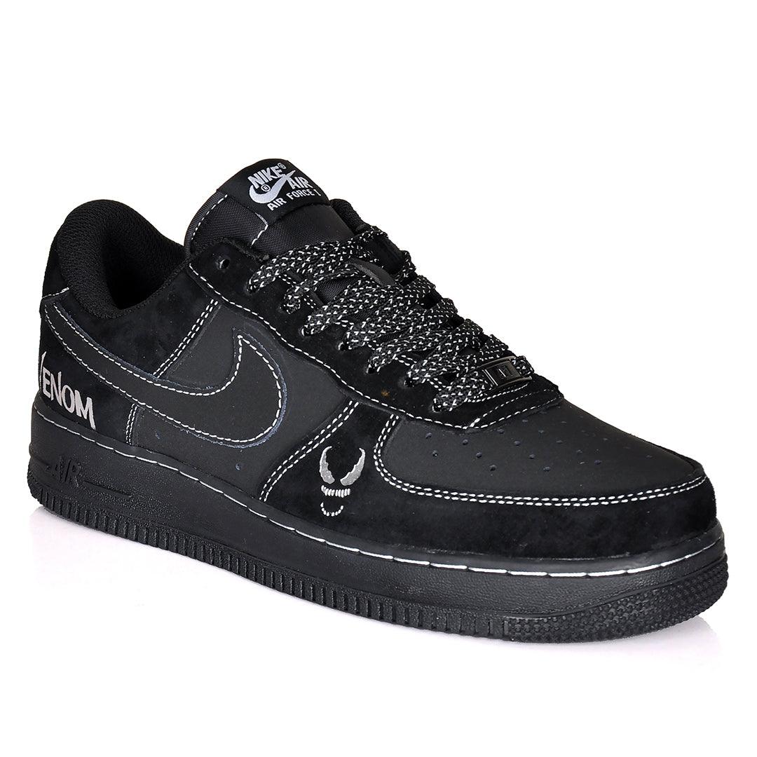 NK 1 Low N7 LV8 Utility Venom Suede Patterned Sneakers - Black - Obeezi.com