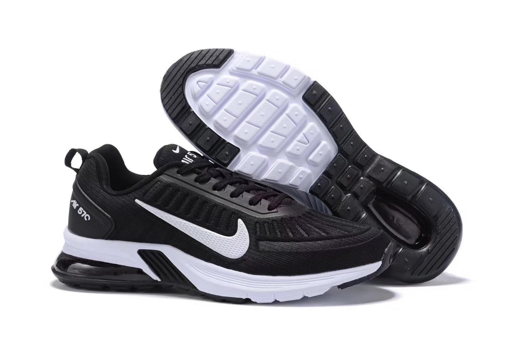 NK 570 Essentials Ultra Black/White Mens Running Sneakers - Obeezi