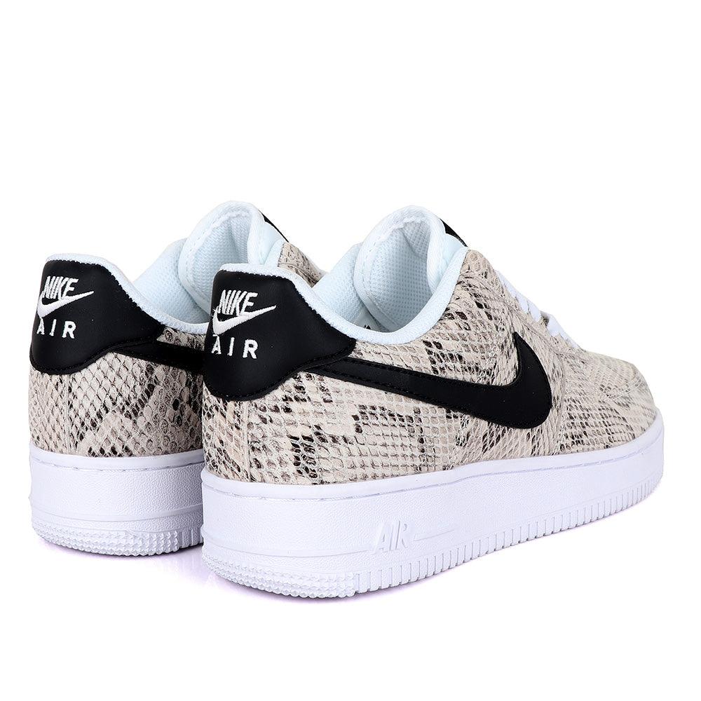 NK Air Force 1 Biege Animal Skin Sneaker - Obeezi