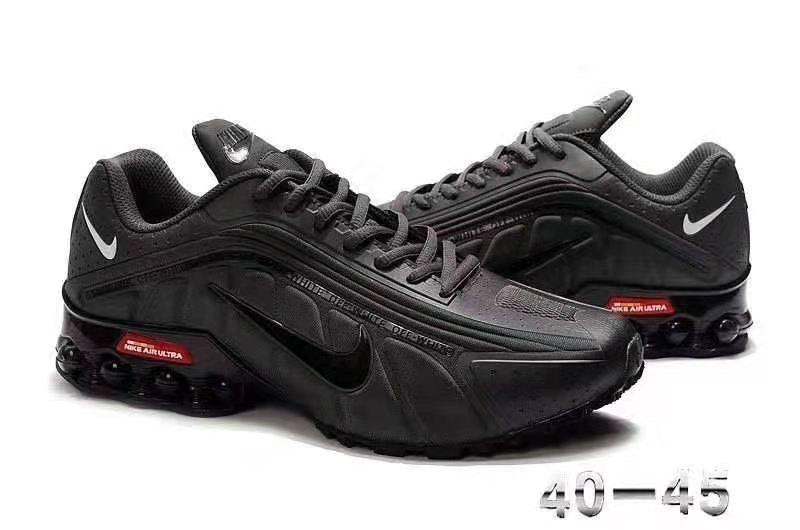 NK Air Ultra Off white Crest Grey and Black Logo Sneakers - Obeezi