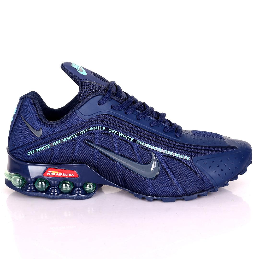 NK Air Ultra Off white Crest Light NavyBlue Logo Sneakers - Obeezi.com