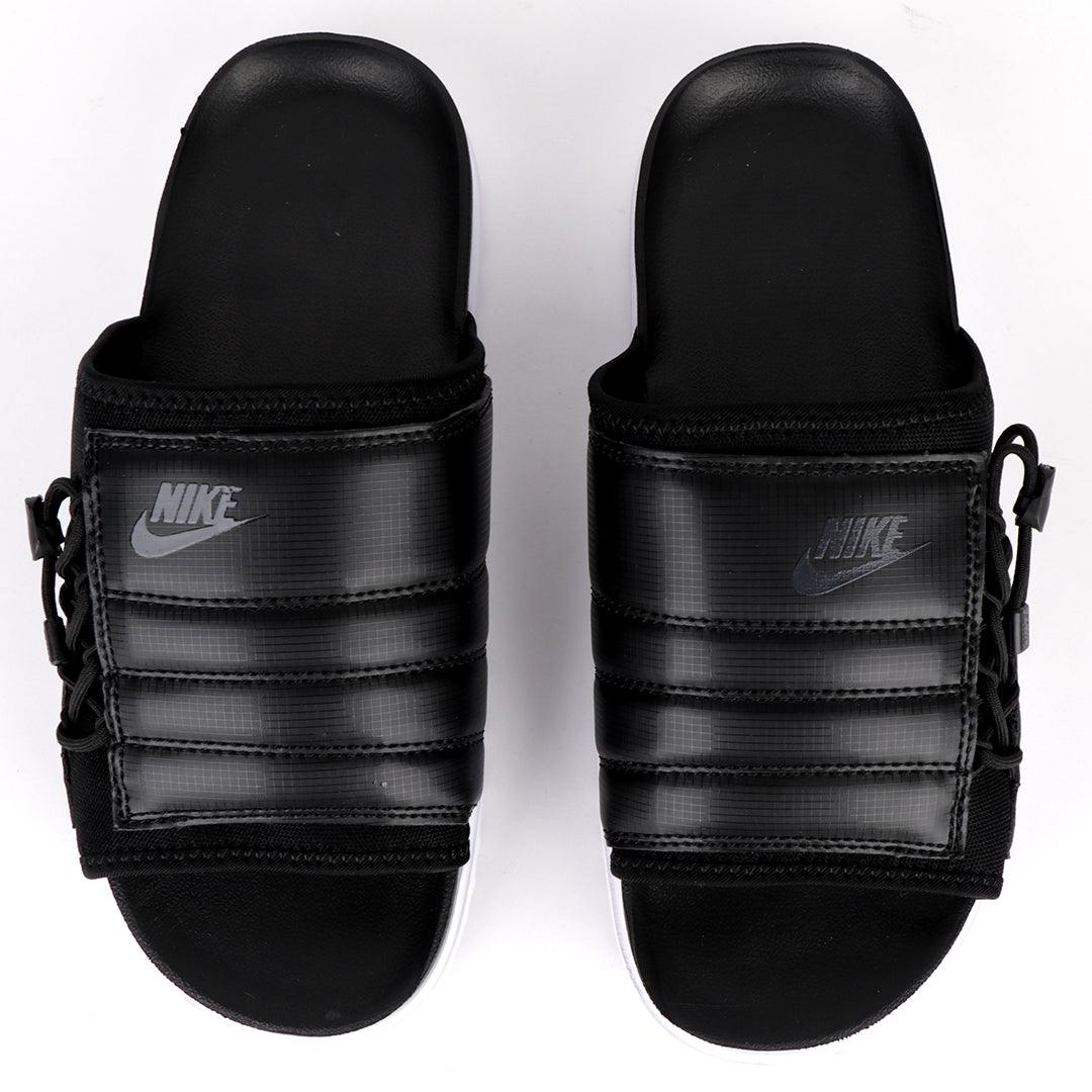 NK Asuna Black Slide With White Rubber Sole - Obeezi.com