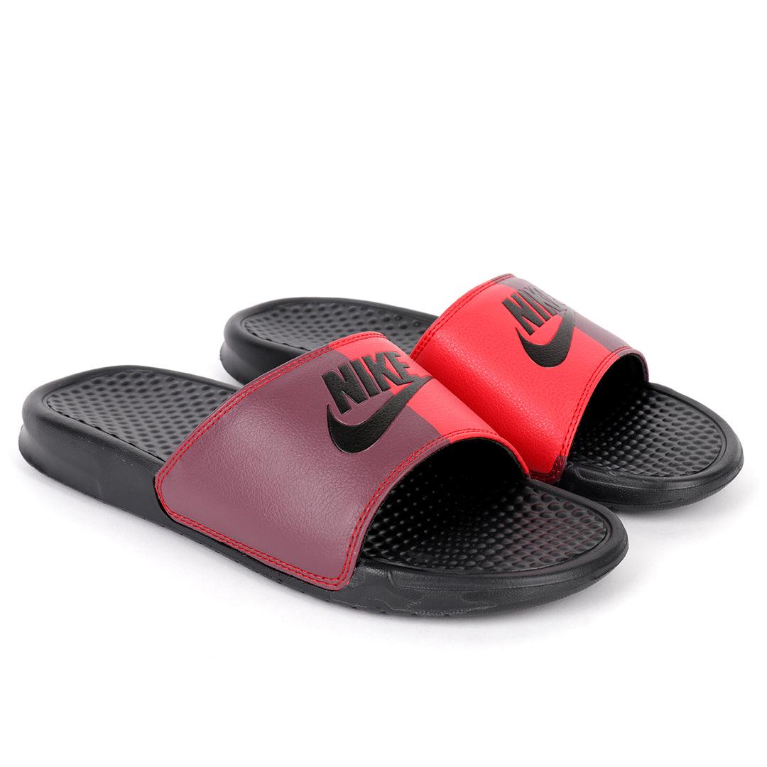 NK Benasi JDI Purple and Red Design Men's Slide - Obeezi.com