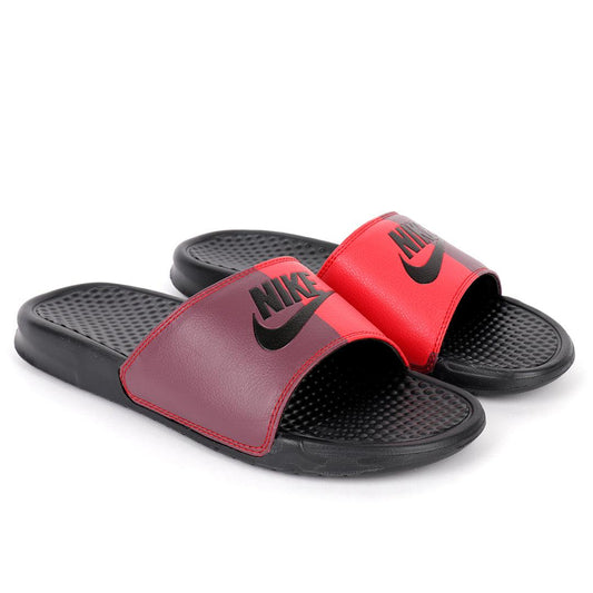 NK Benasi JDI Purple and Red Design Men's Slide - Obeezi.com