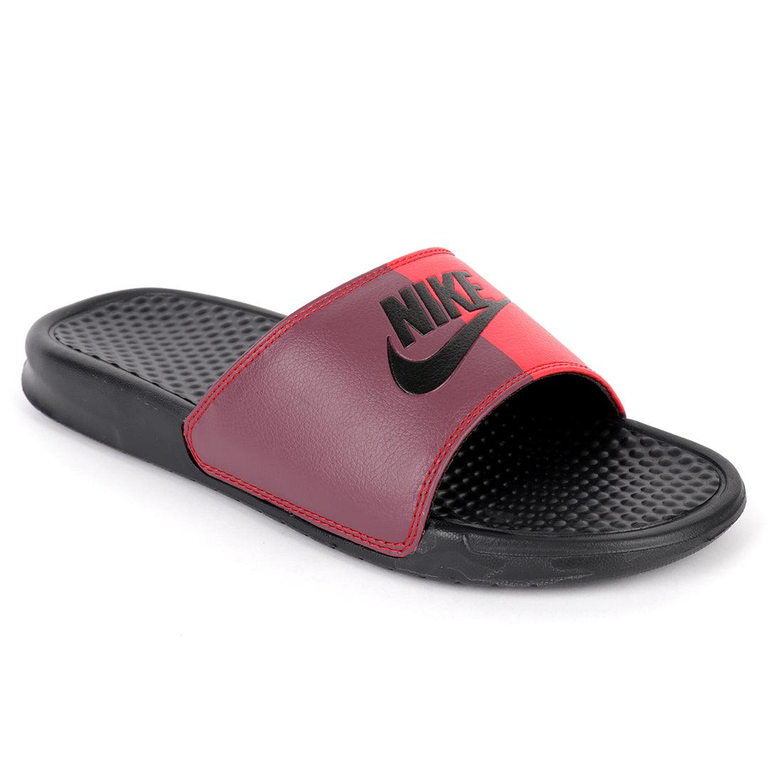 NK Benasi JDI Purple and Red Design Men's Slide - Obeezi.com
