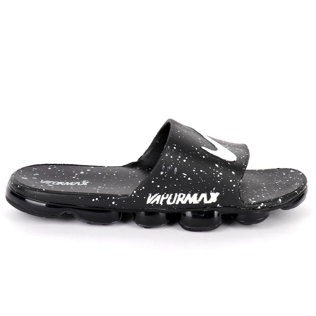 NK Benasi Pormax Black and White Men's Slide - Obeezi.com