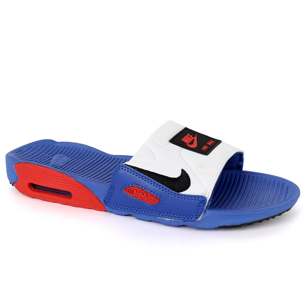 NK Camden Blue And Red Design Sneaker Sole Slide - Obeezi.com