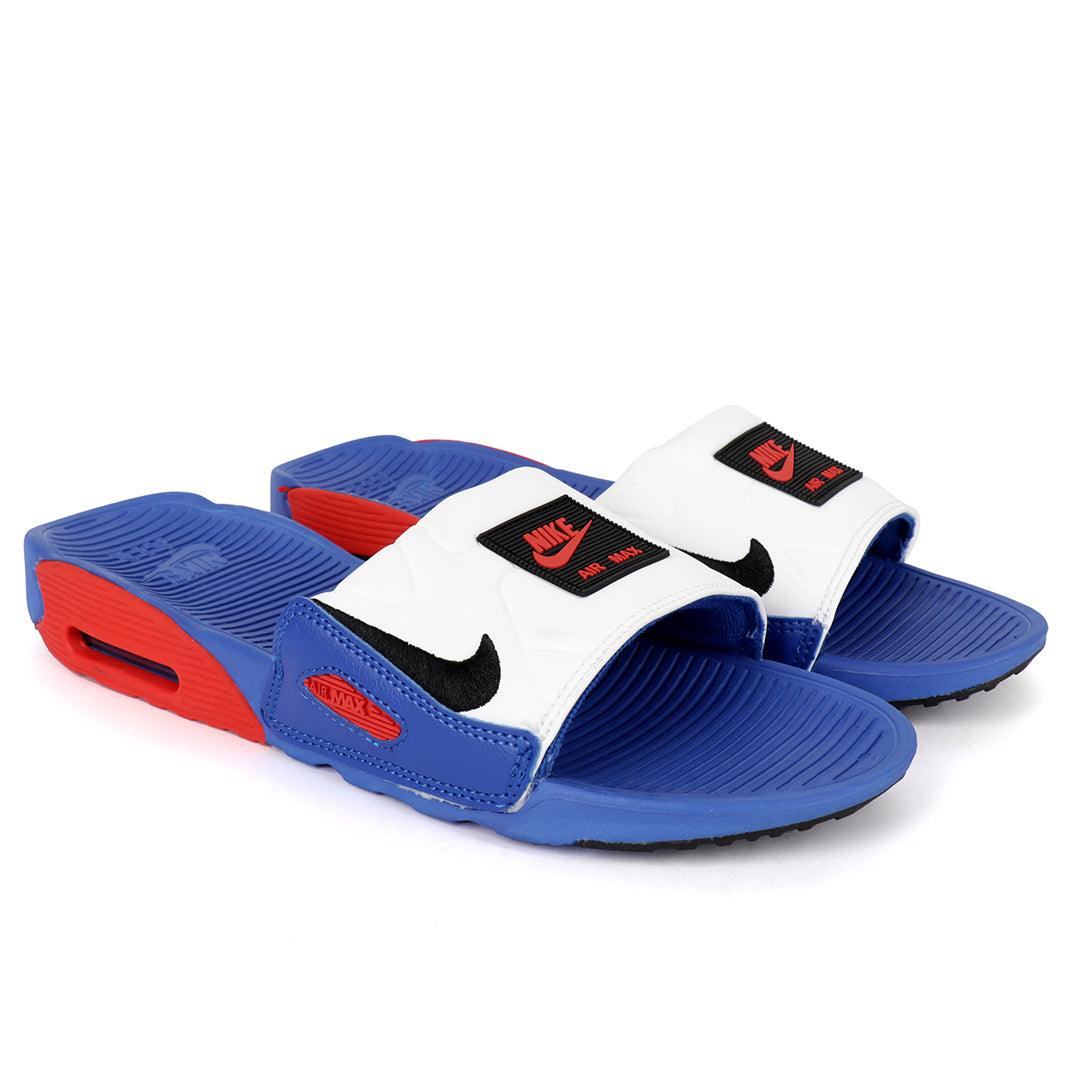 NK Camden Blue And Red Design Sneaker Sole Slide - Obeezi.com