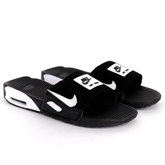 NK Camden White And Black Design Sneaker Sole Slide - Obeezi.com