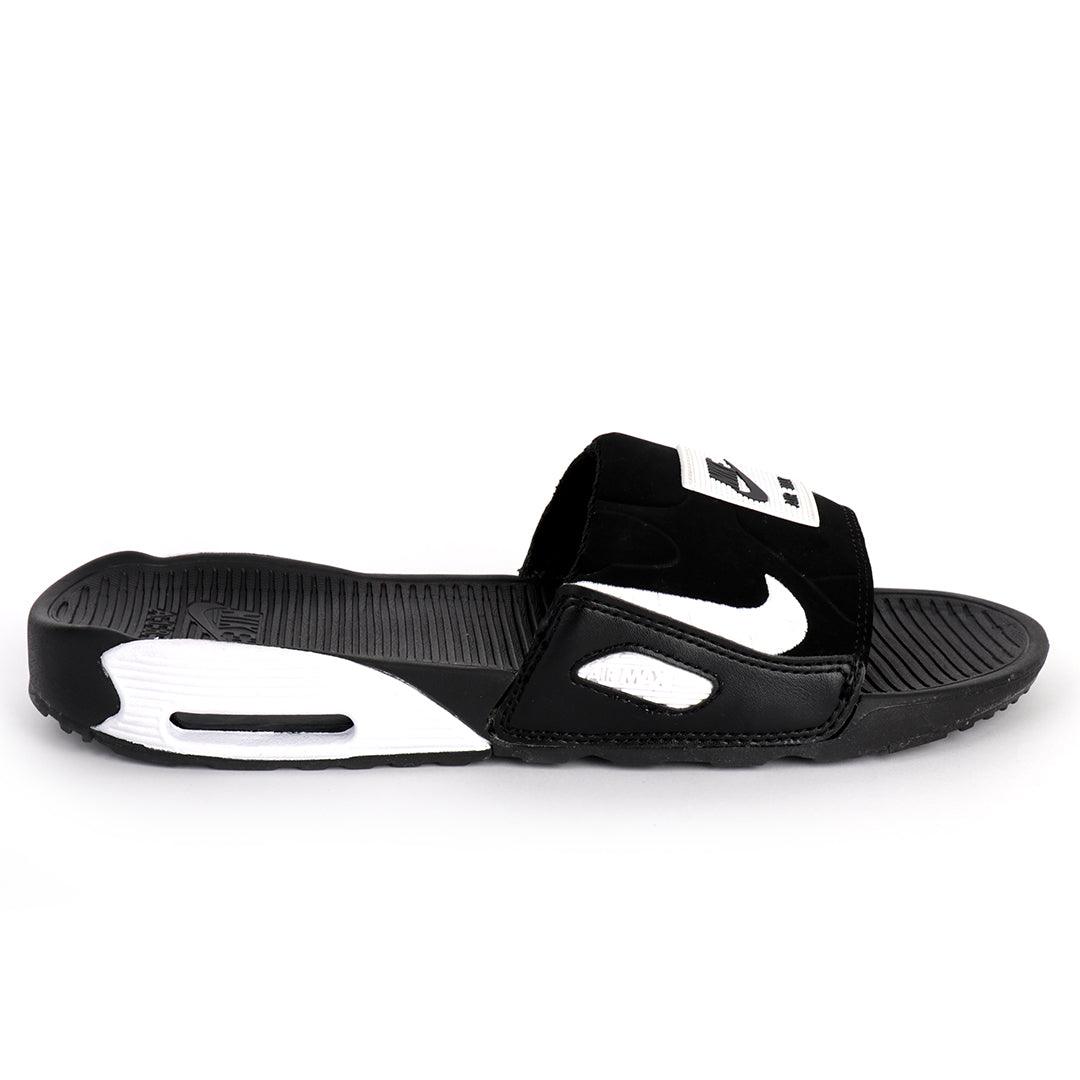 NK Camden White And Black Design Sneaker Sole Slide - Obeezi.com