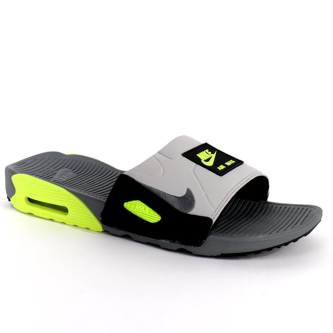 NK Camden White And Lemon Designed Sneaker Sole Men's Slide - Obeezi.com