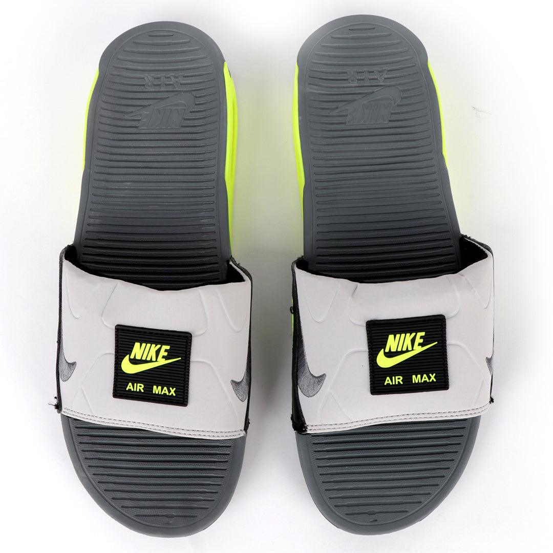 NK Camden White And Lemon Designed Sneaker Sole Men's Slide - Obeezi.com