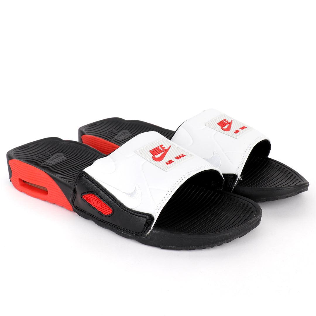 NK Camden White And Red Design Sneaker Sole Slide - Obeezi.com