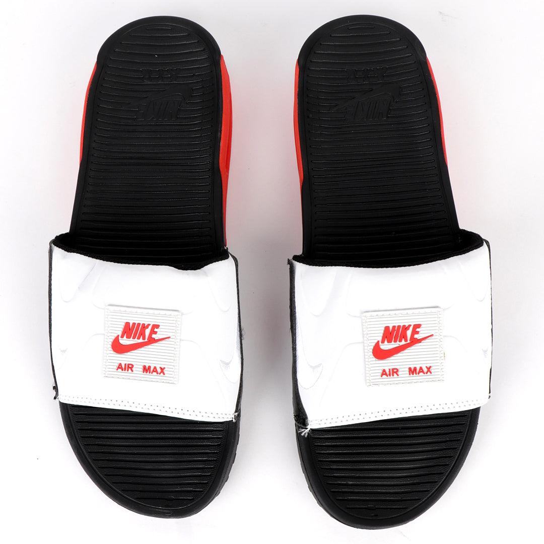 NK Camden White And Red Design Sneaker Sole Slide - Obeezi.com