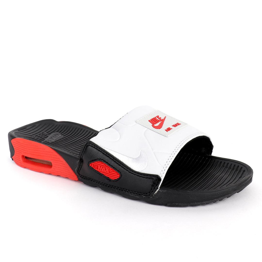 NK Camden White And Red Design Sneaker Sole Slide - Obeezi.com