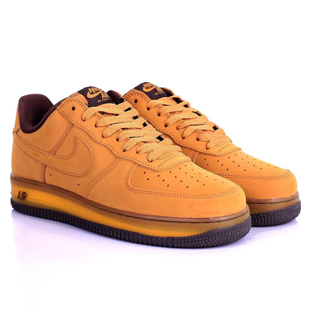 NK Dunk High Logo Designed Brown Sneakers - Obeezi.com