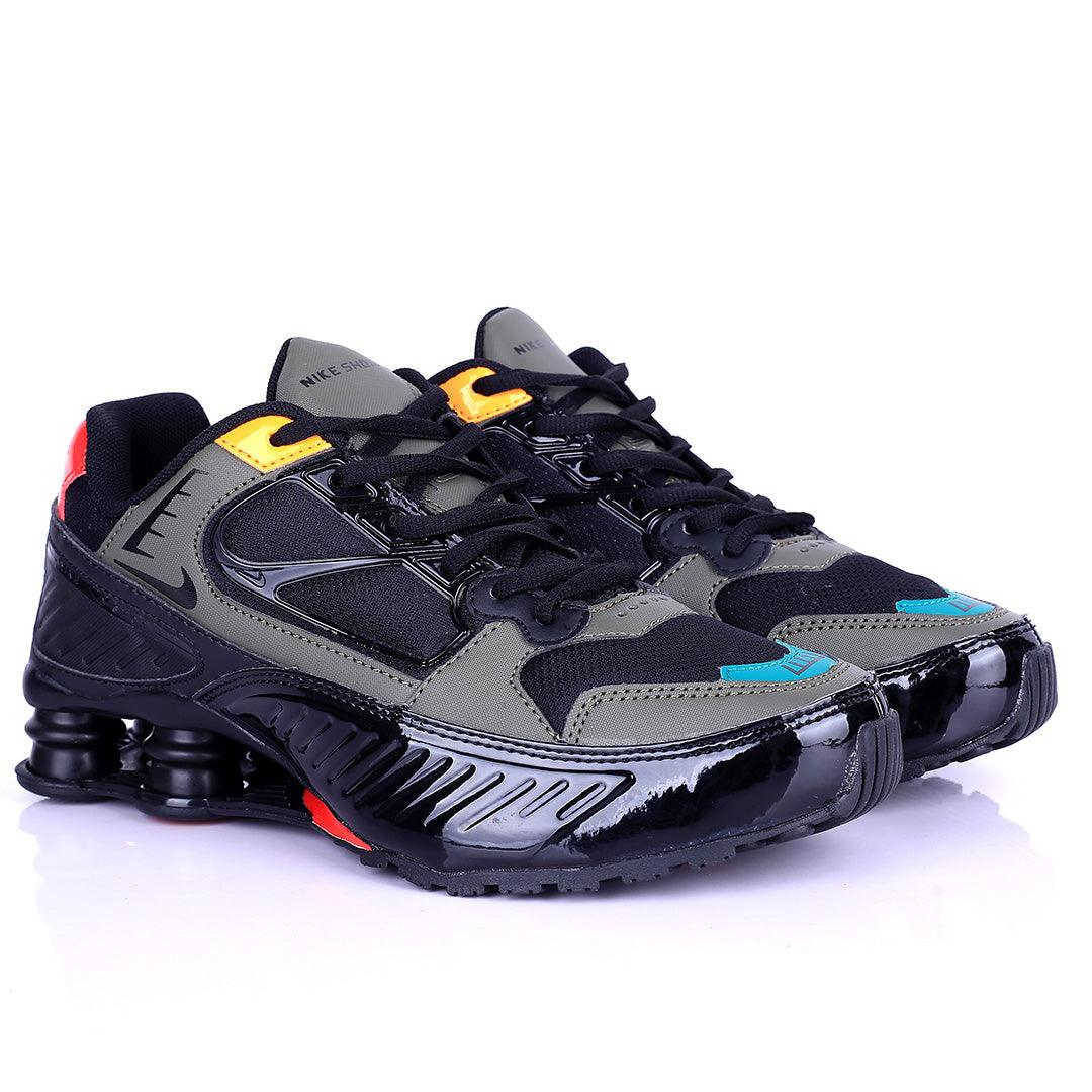 NK Flyknit Black Army grey Exquisite Designed Lace up Sneakers - Obeezi.com