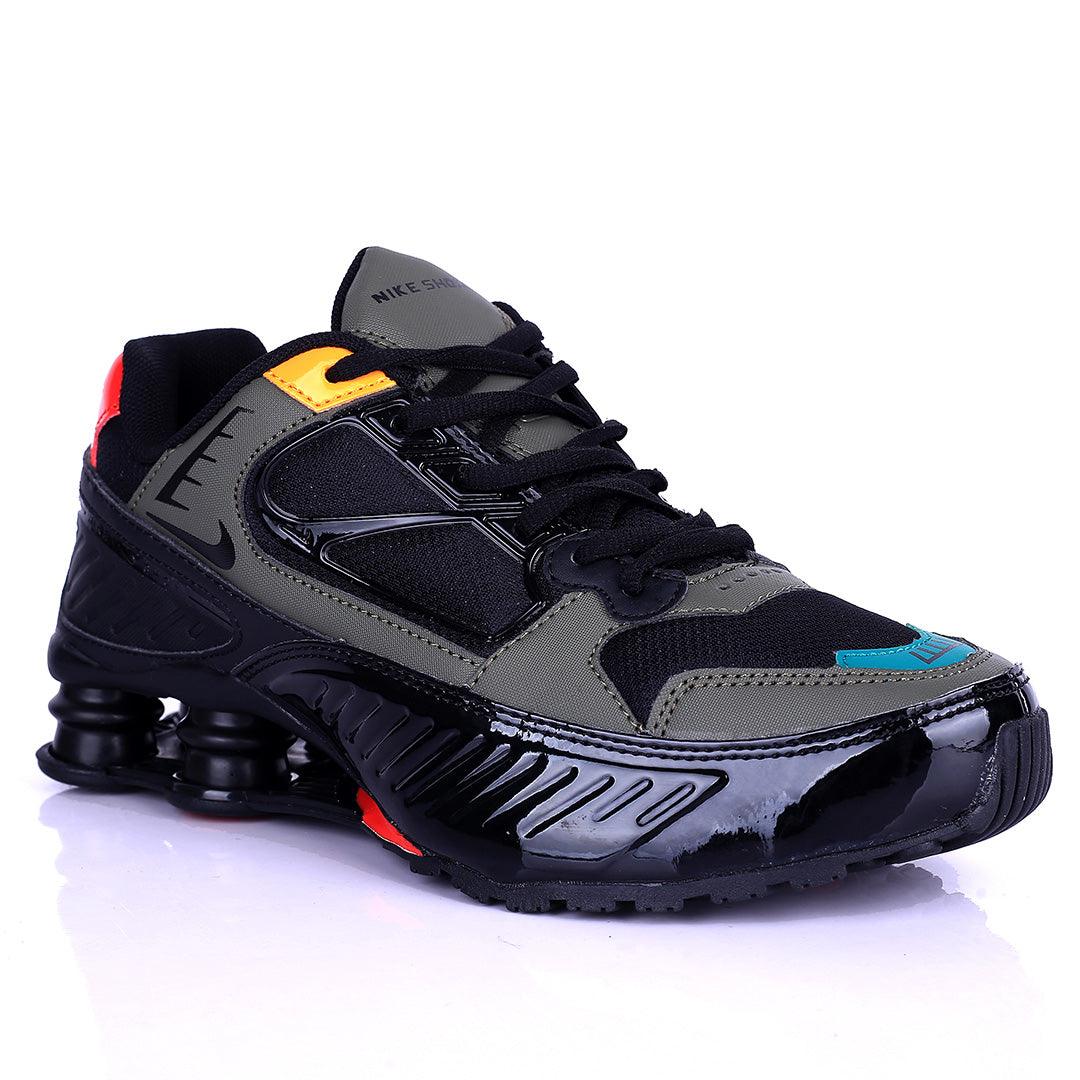 NK Flyknit Black Army grey Exquisite Designed Lace up Sneakers - Obeezi.com