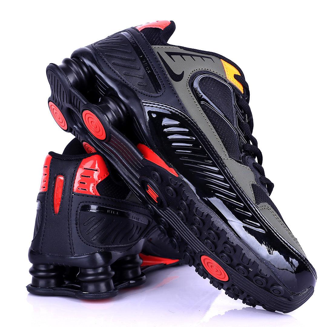 NK Flyknit Black Army grey Exquisite Designed Lace up Sneakers - Obeezi.com