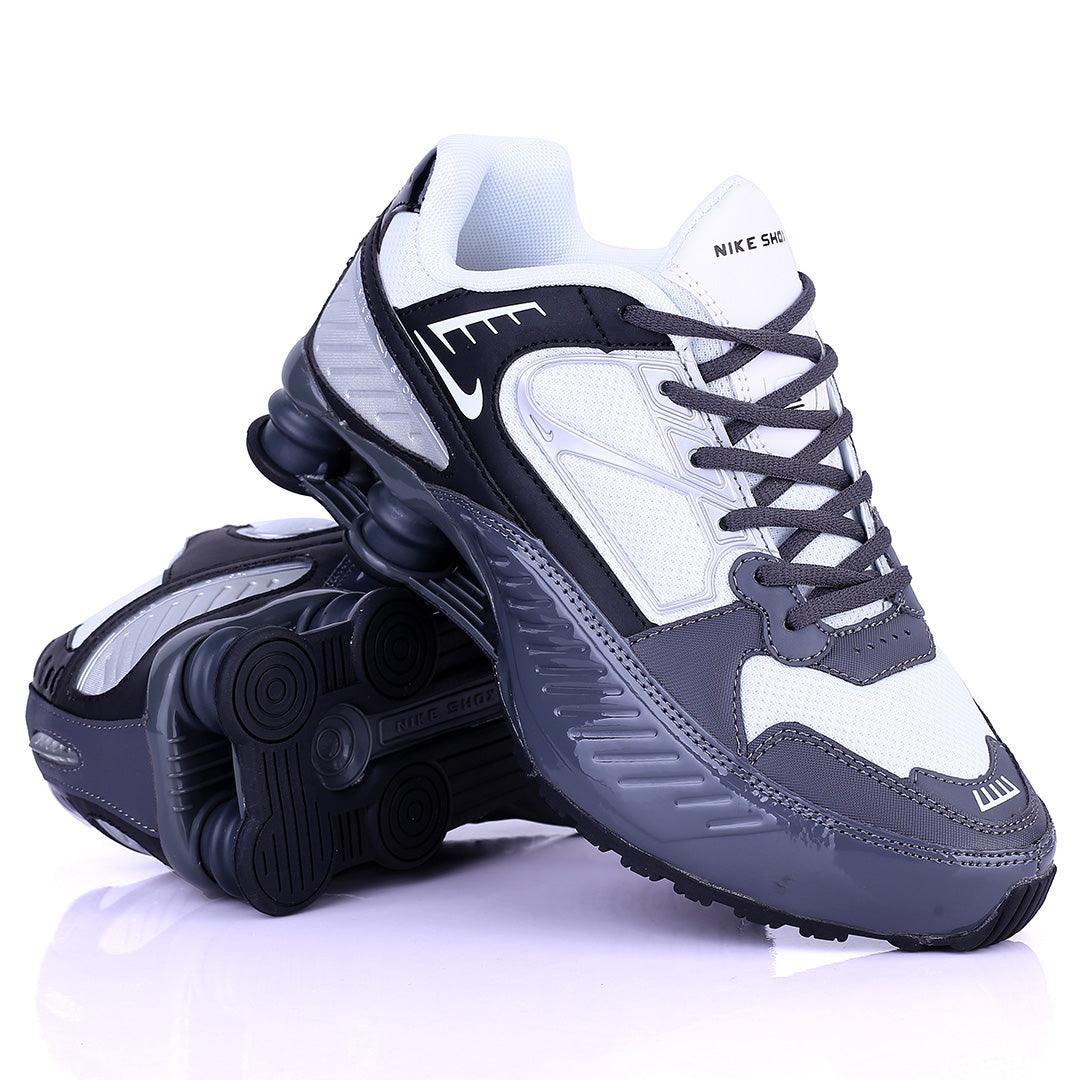 NK Flyknit Grey, White And Black Exquisite Designed Lace up Sneakers - Obeezi.com