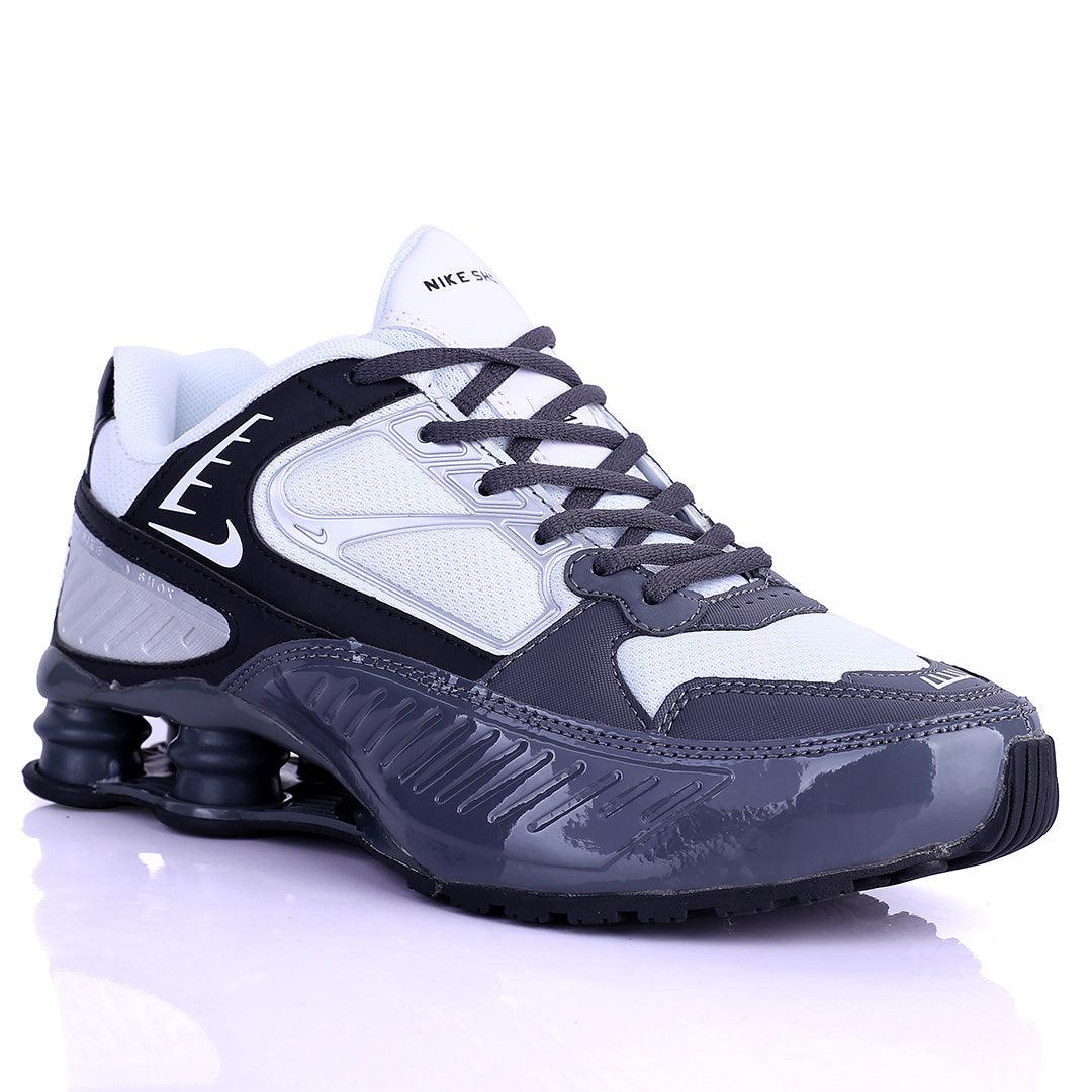 NK Flyknit Grey, White And Black Exquisite Designed Lace up Sneakers - Obeezi.com