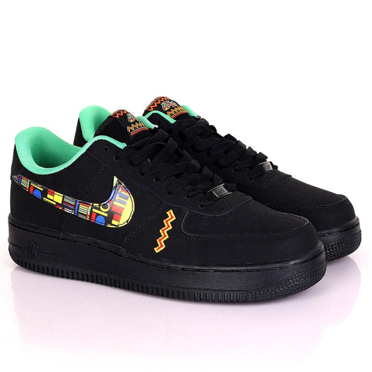 NK Force 1 Low Jamaica Urban Jungle Sneakers - Black - Obeezi.com