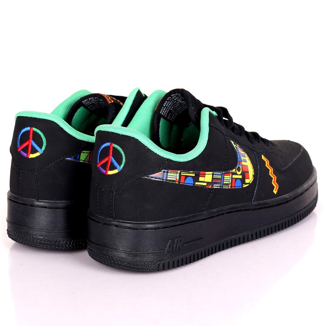 NK Force 1 Low Jamaica Urban Jungle Sneakers - Black - Obeezi.com