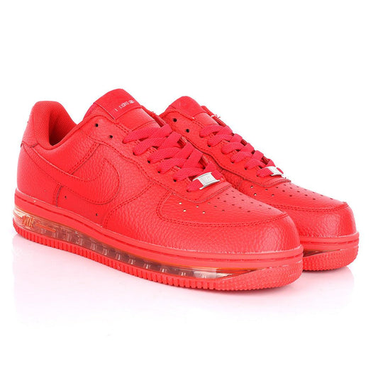 NK Force 1 Translucent Panel Designed Sneakers- Red - Obeezi