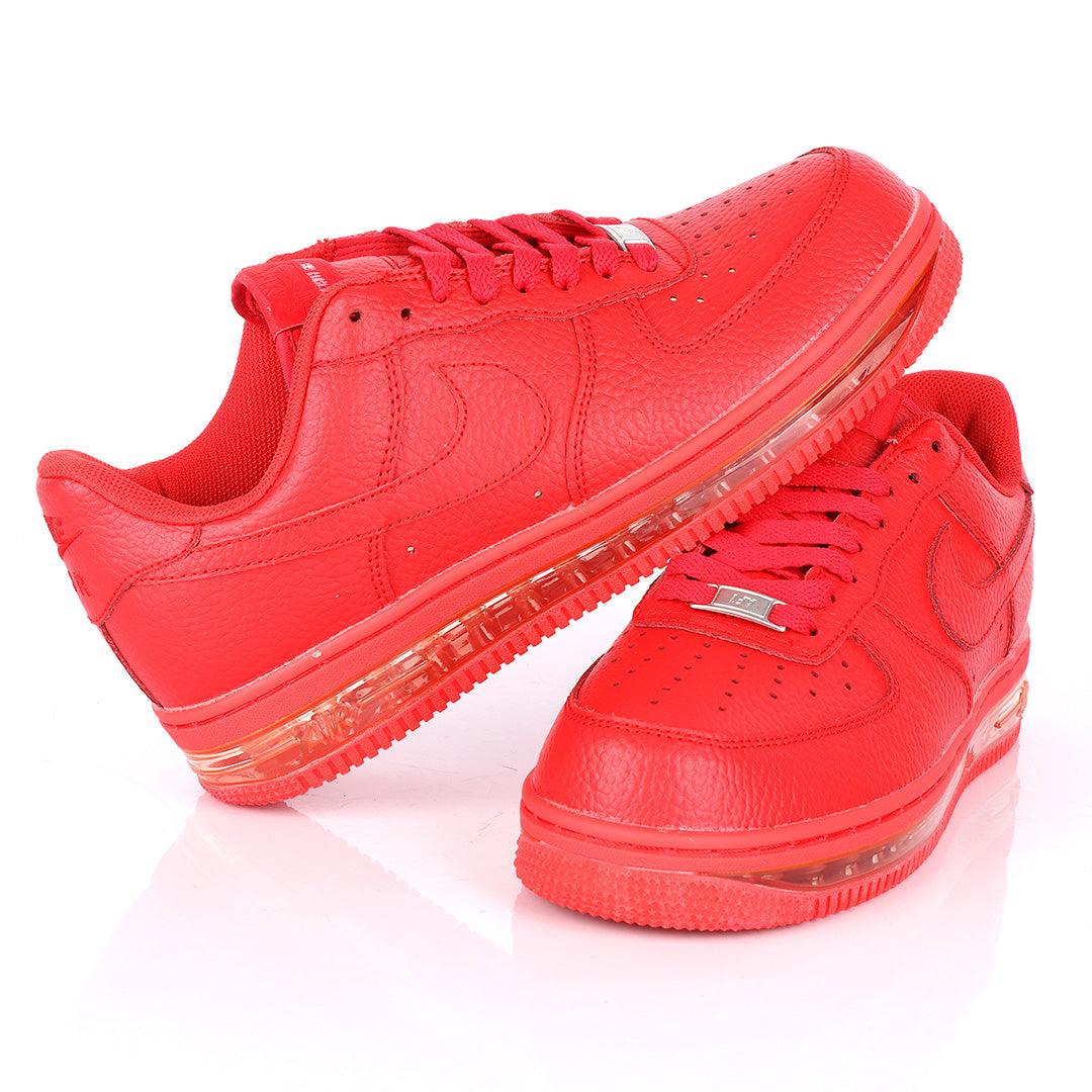 NK Force 1 Translucent Panel Designed Sneakers- Red - Obeezi