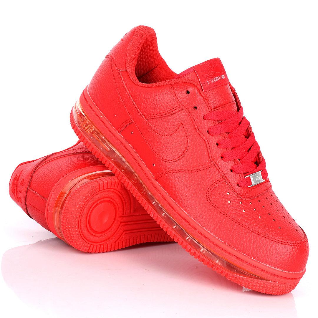 NK Force 1 Translucent Panel Designed Sneakers- Red - Obeezi