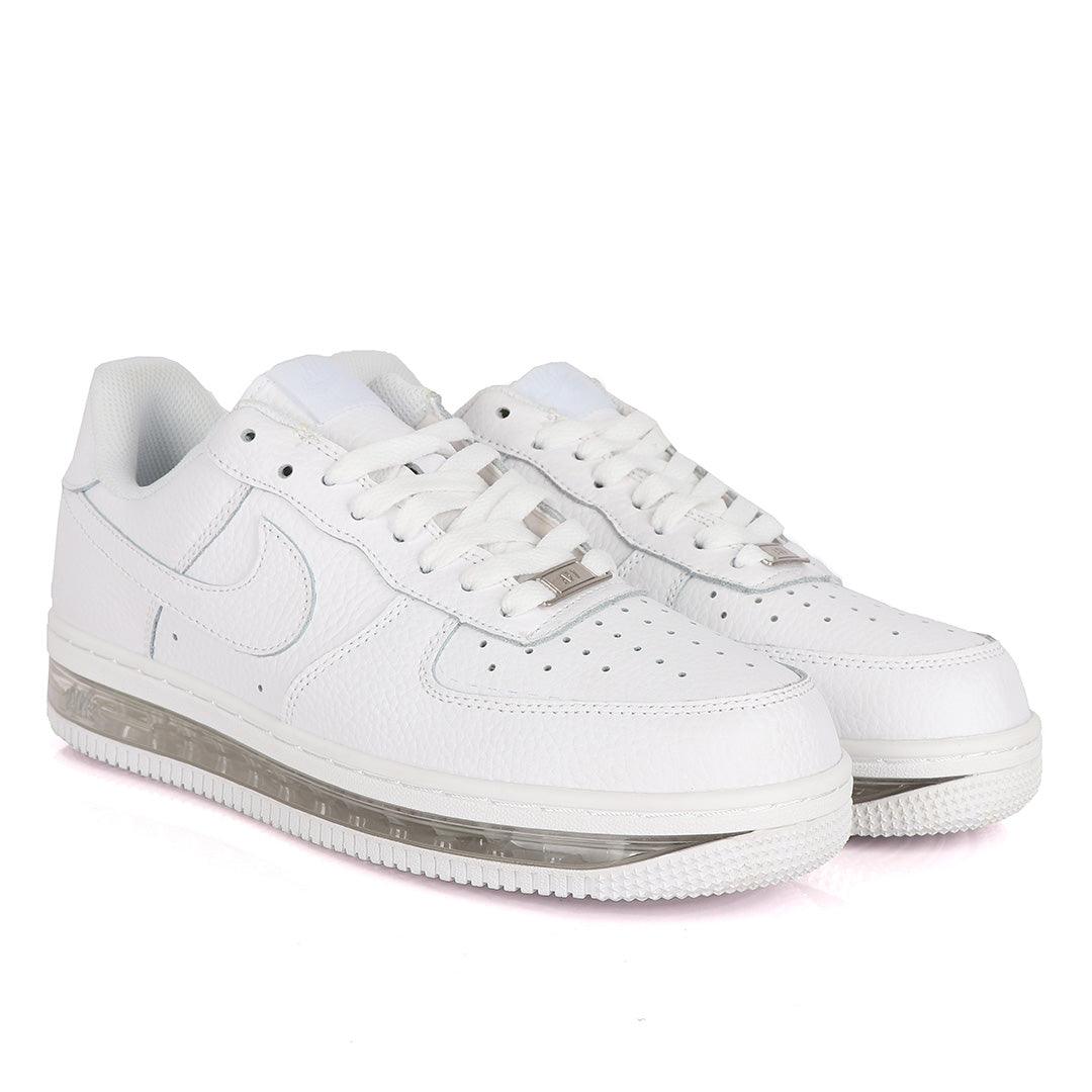 NK Force 1 Translucent Panel Designed Sneakers- White - Obeezi