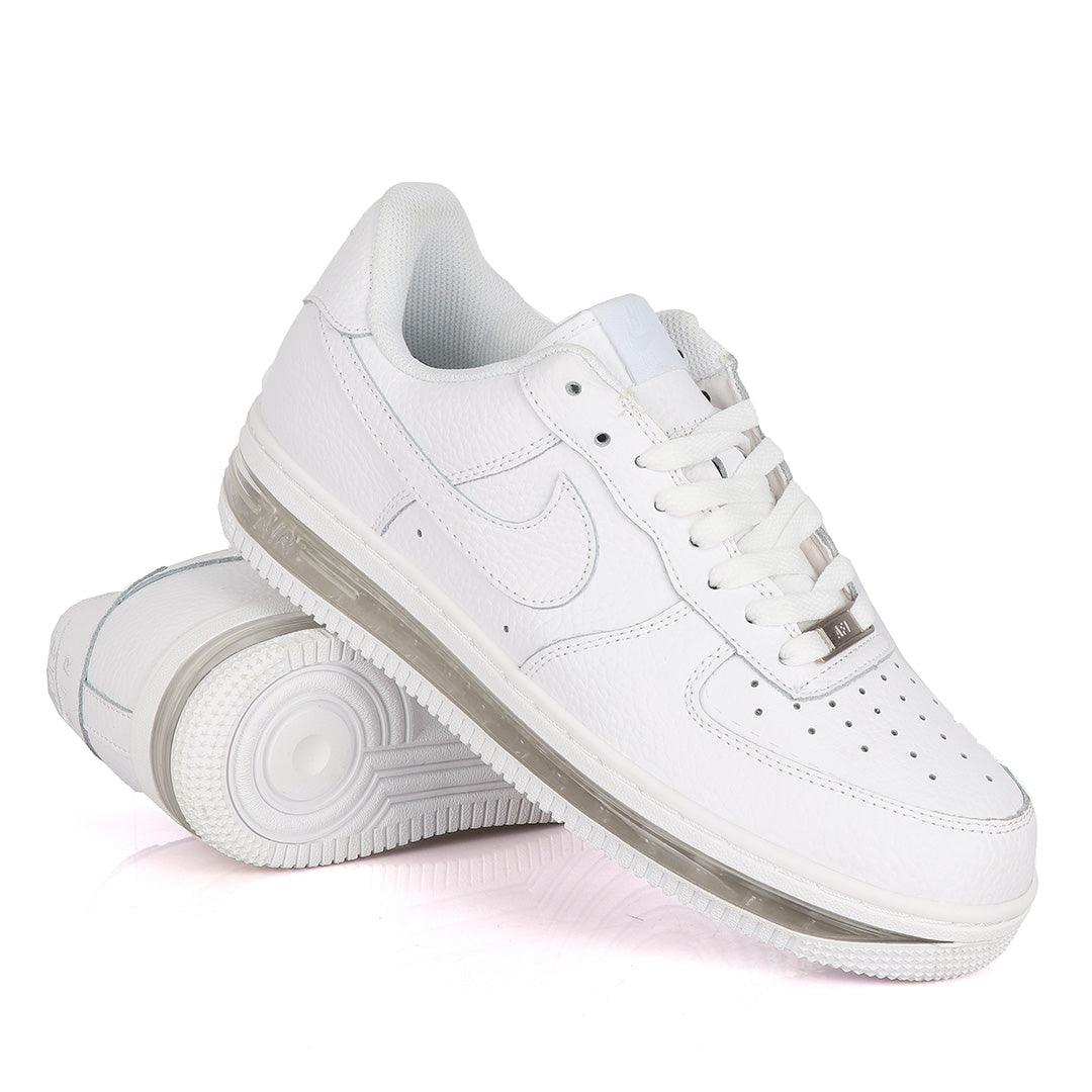 NK Force 1 Translucent Panel Designed Sneakers- White - Obeezi