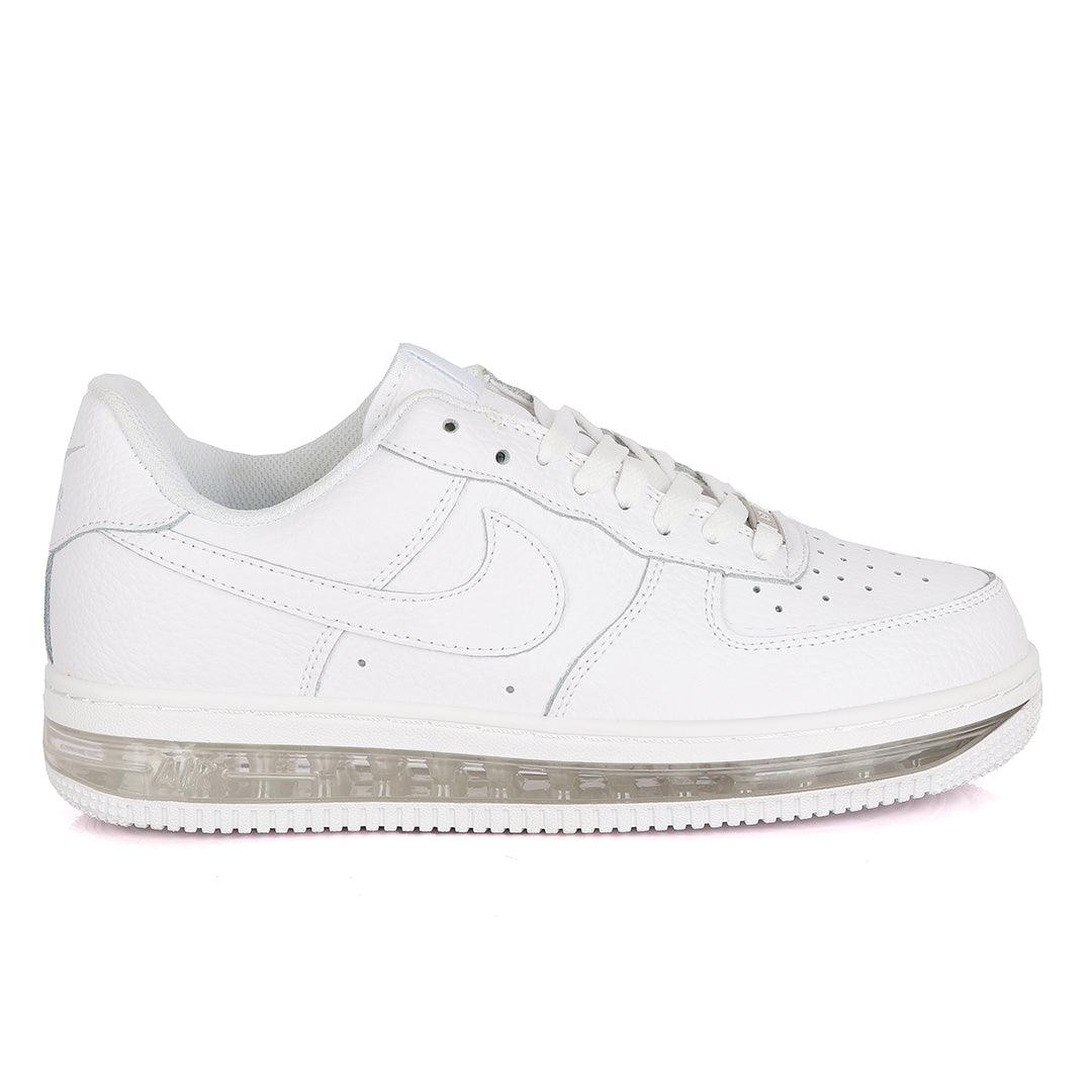 NK Force 1 Translucent Panel Designed Sneakers- White - Obeezi