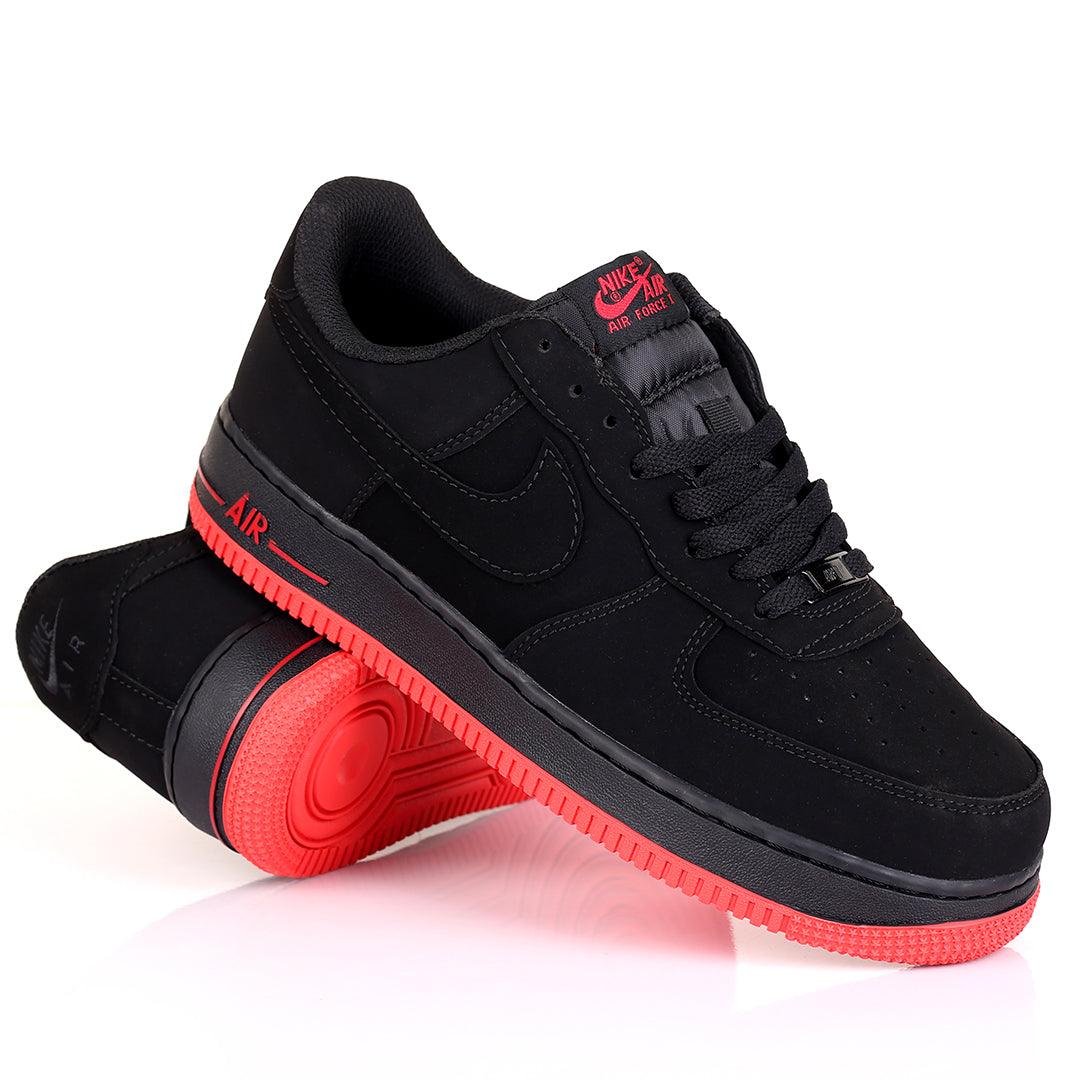 NK Force AJ7747-1000 Black suede Men's Sneakers - Obeezi.com