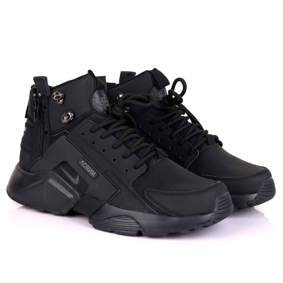 NK Huarache Ultra Acrnm All Black Sneakers - Obeezi.com