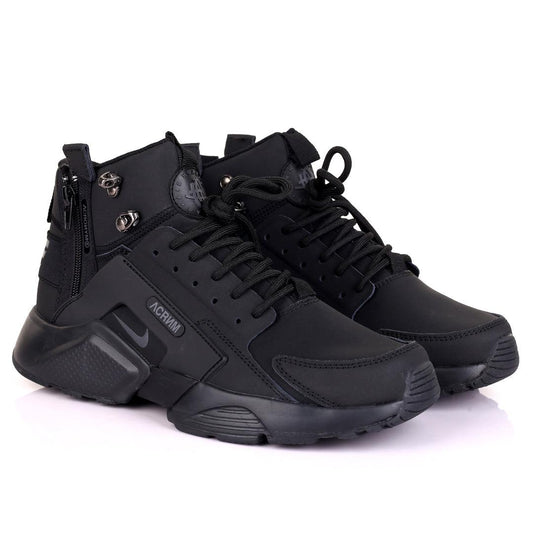 NK Huarache Ultra Acrnm All Black Sneakers - Obeezi.com
