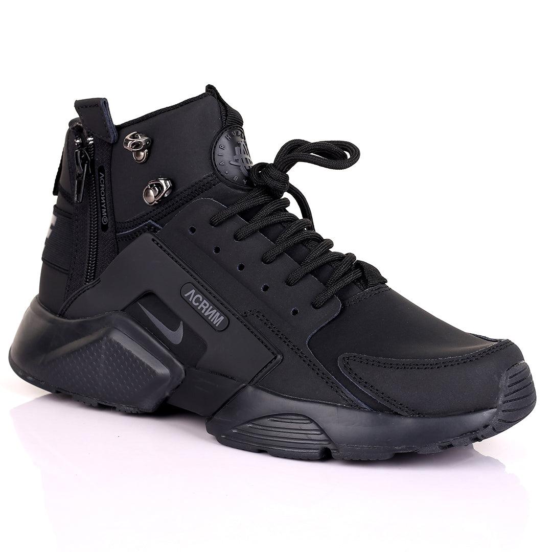 NK Huarache Ultra Acrnm All Black Sneakers - Obeezi.com