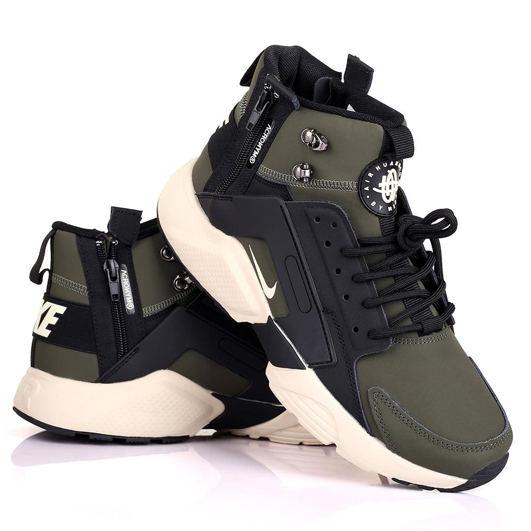 NK Huarache Ultra Acrnm Green Sneakers - Obeezi.com