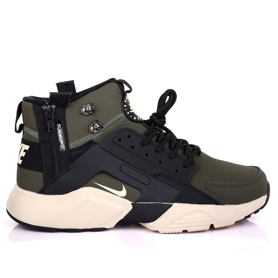 NK Huarache Ultra Acrnm Green Sneakers - Obeezi.com