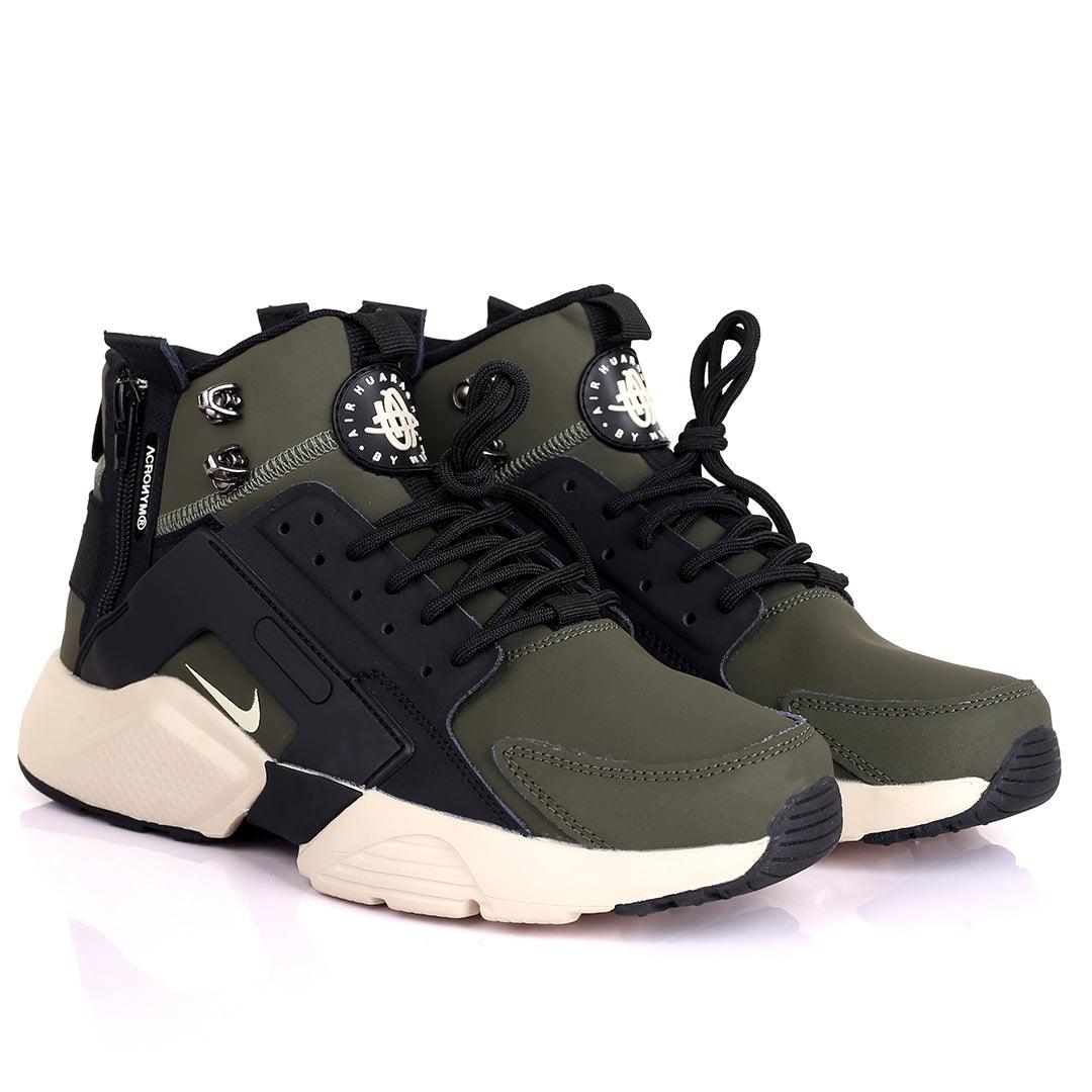NK Huarache Ultra Acrnm Green Sneakers - Obeezi.com