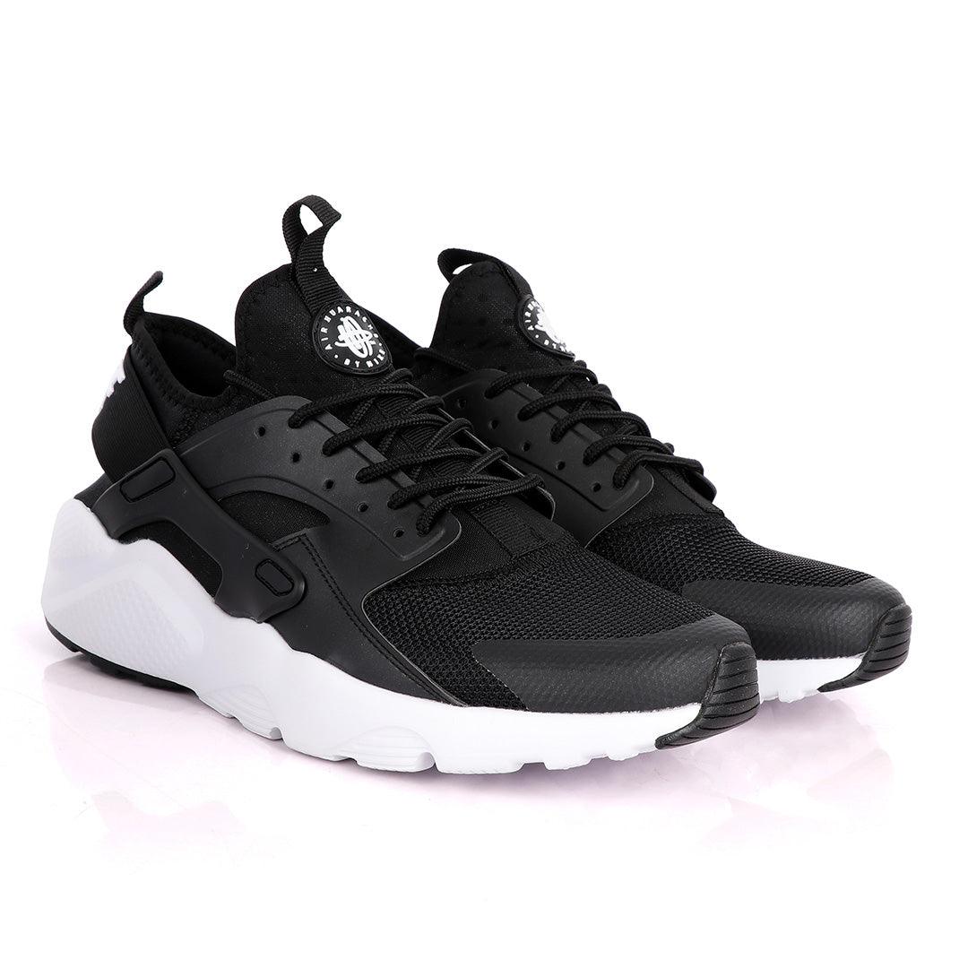 NK Huarache Ultra Black And White Sneakers - Obeezi