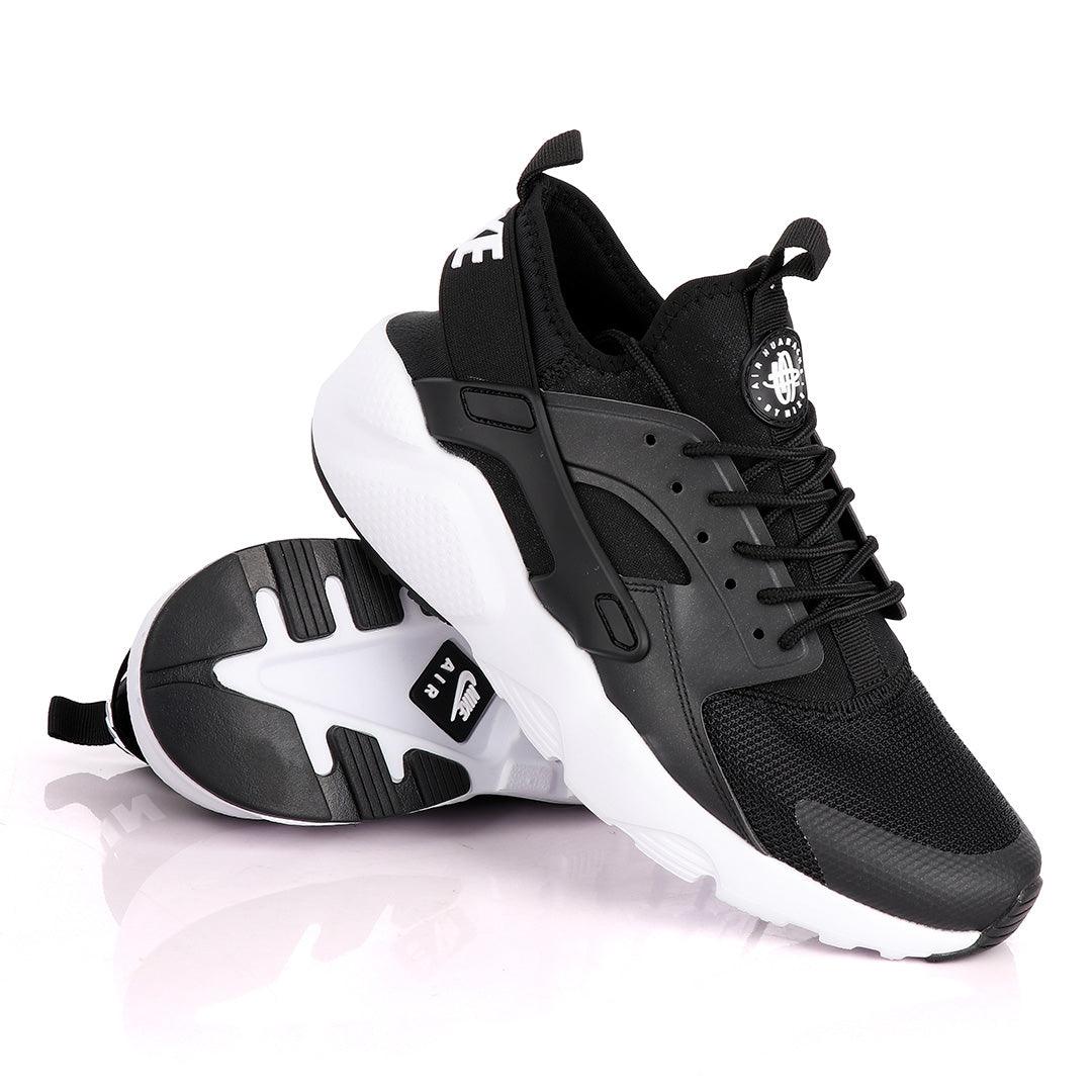 NK Huarache Ultra Black And White Sneakers - Obeezi