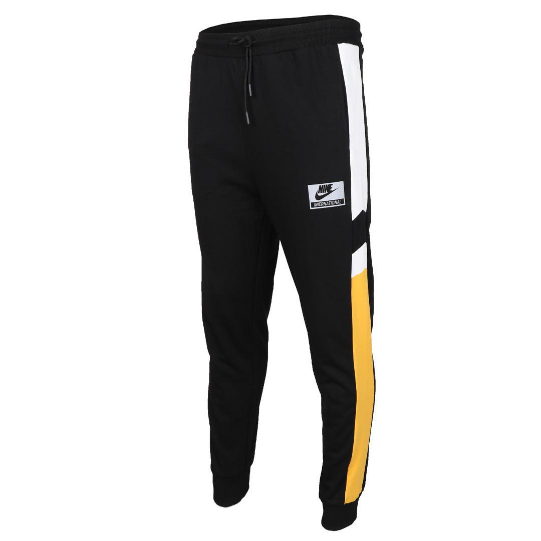NK International Sportswear Men's Joggers- Black Yellow - Obeezi